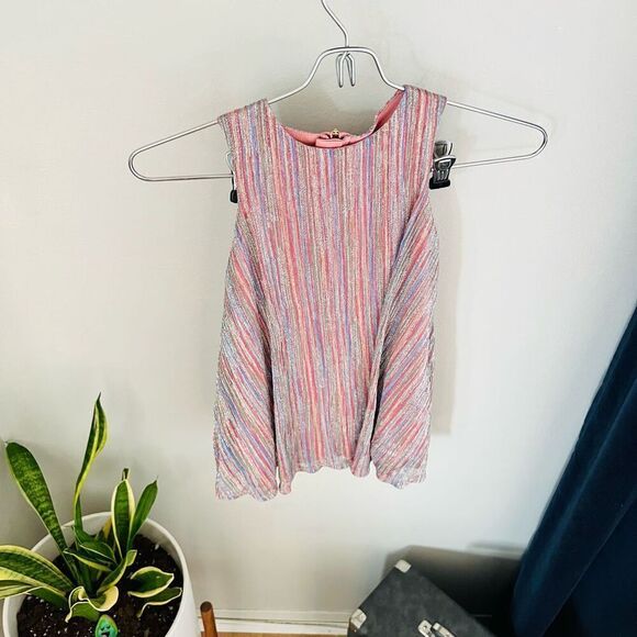 PIPPA & JULIE Kids' Faux‎ Fur Coat & Metallic Dress Set, Two Piece Mauve 4, NWT - Picture 5 of 12